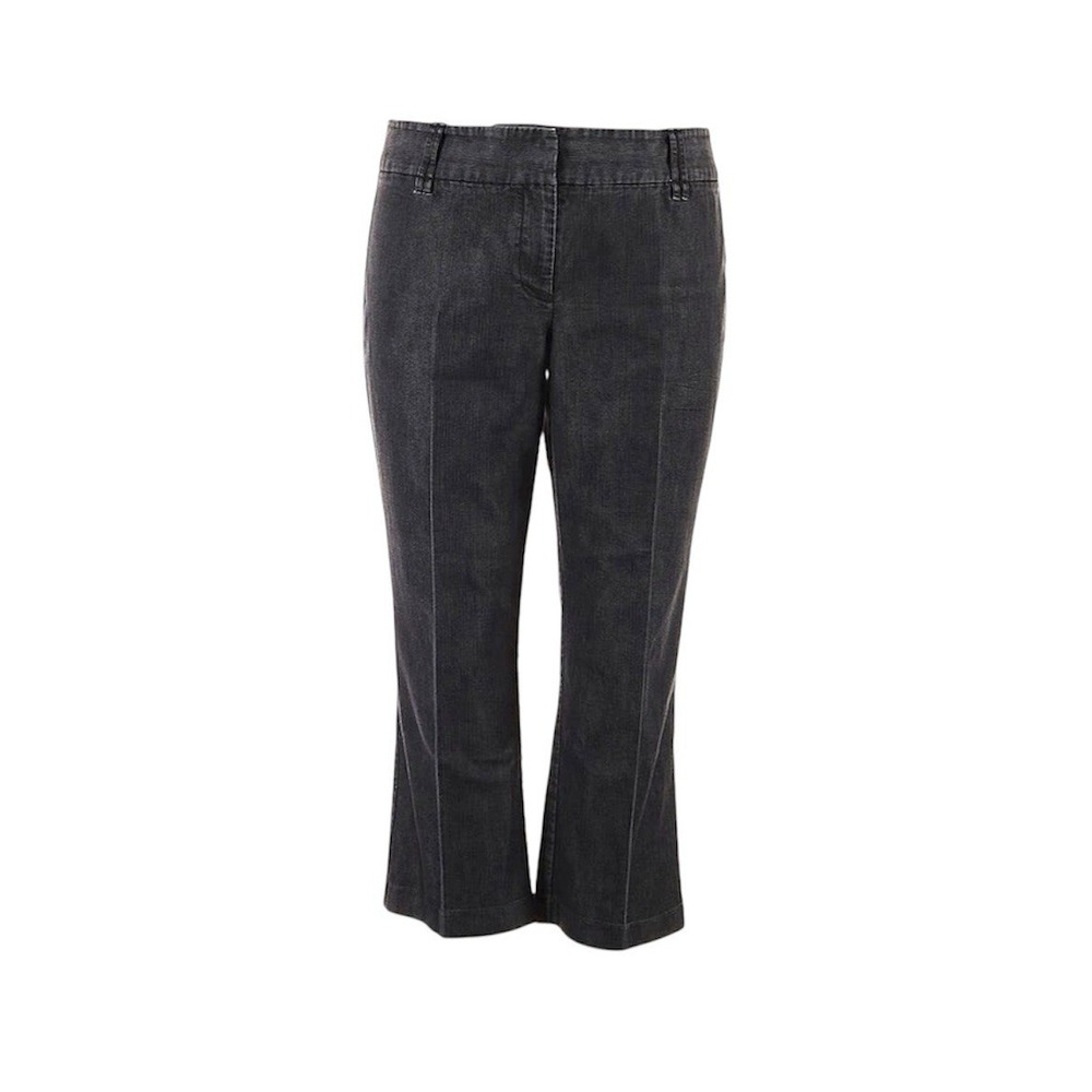 Chaus Size 16 Casual Cropped High Rise Straight Leg Pants Weathered Black